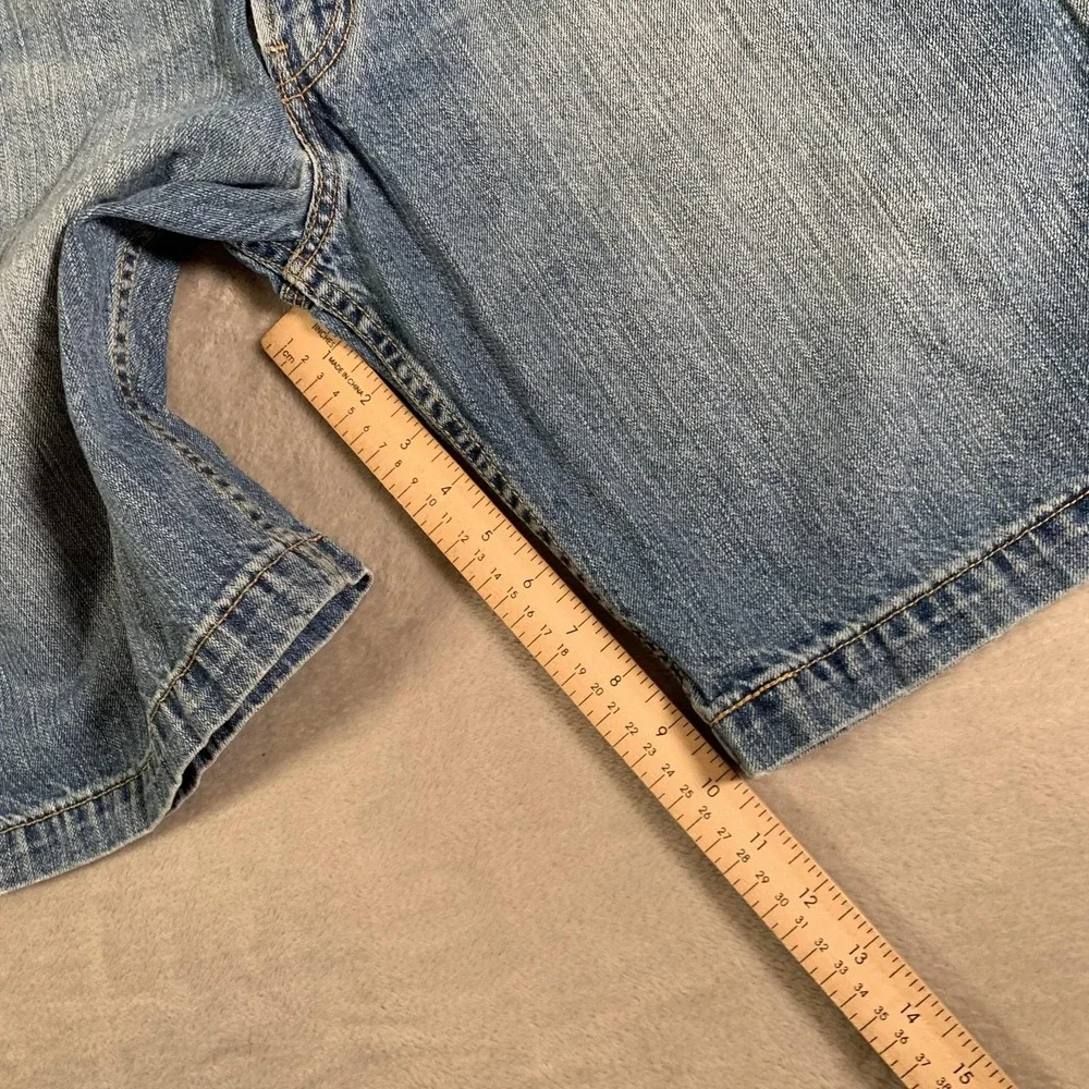 VTG Levis Carpenter Shorts Mens 33 Blue Denim Utility Hammer Loop‎ Workwear Zip